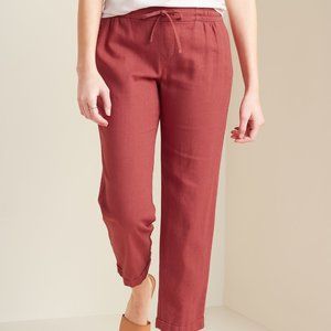 NWT Old Navy Cropped Linen-Blend Pants